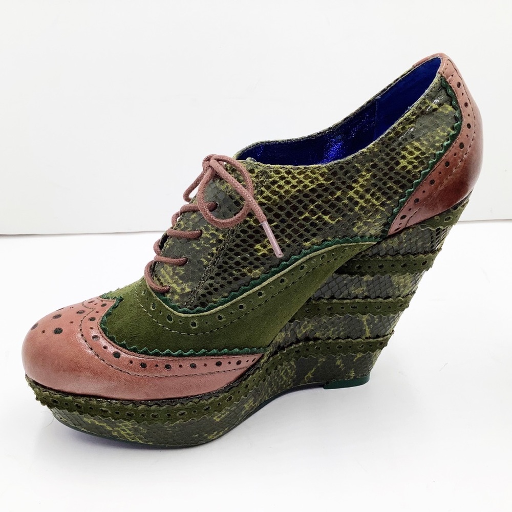 🆕{Poetic Licence} Wild Safari Oxford Wedge - Picture 8 of 16